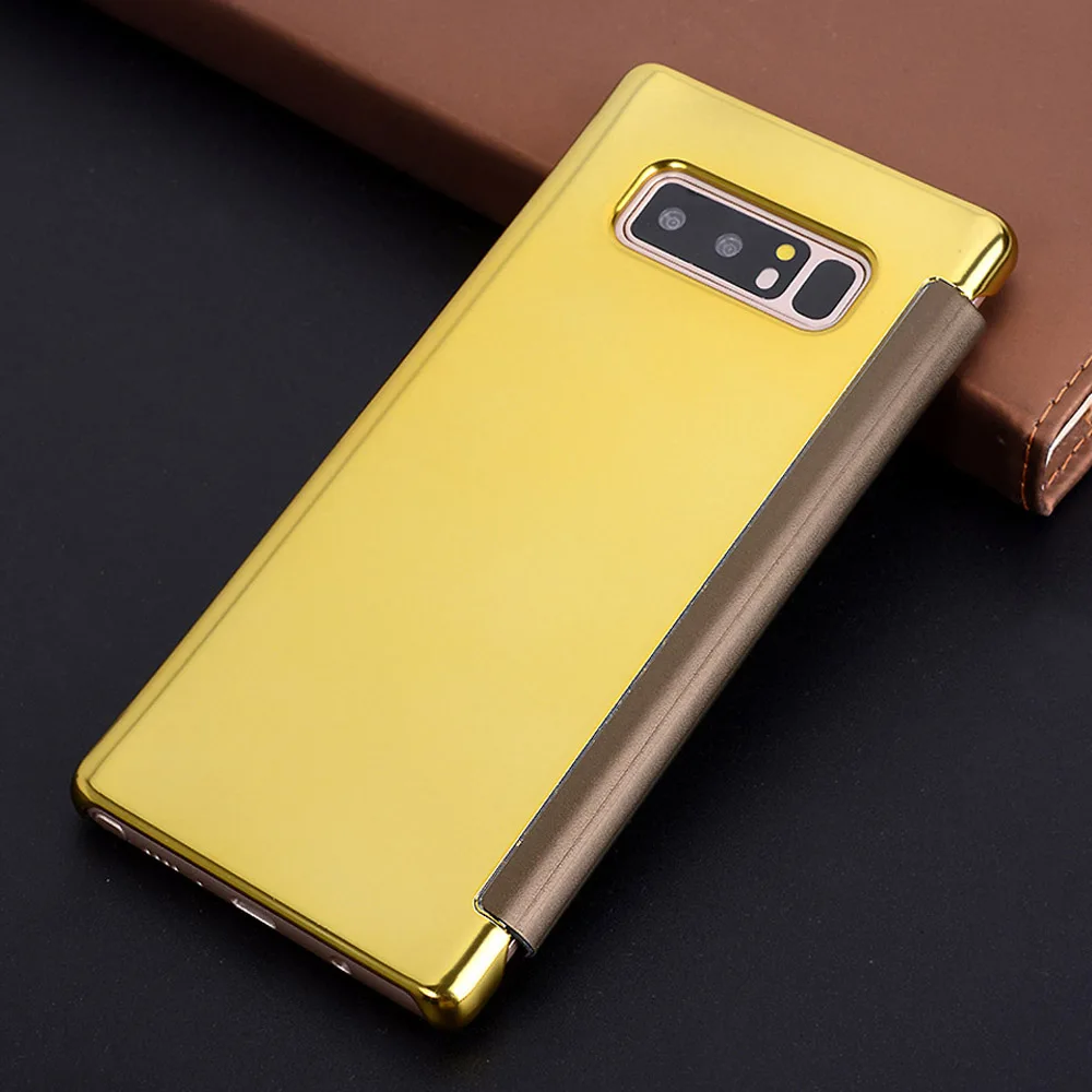 Роскошный зеркальный флип чехол для samsung Galaxy Note 8 Note8 SM N950 N950F N950FD DS телефона