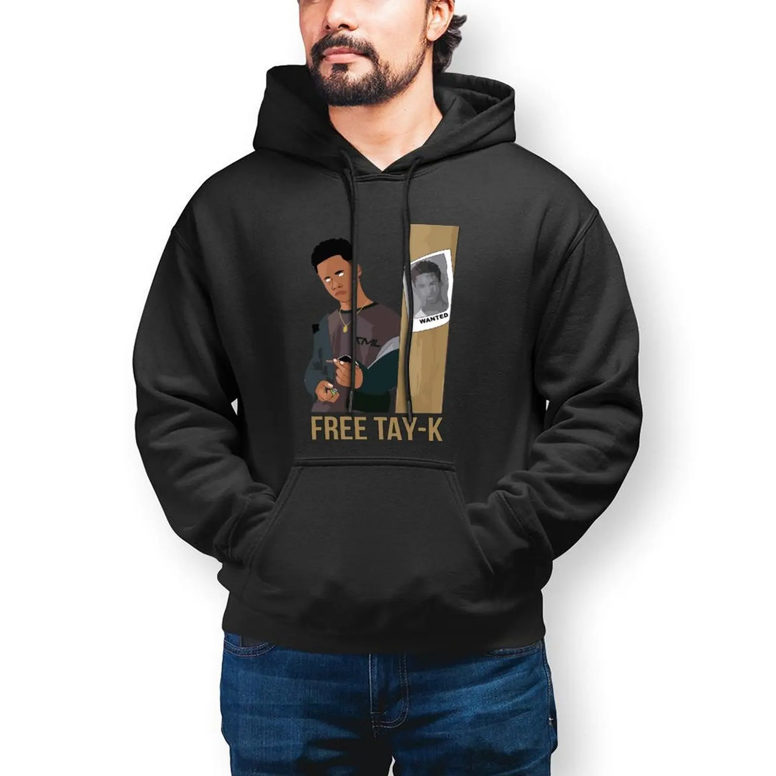 

Hip Hop Hoodie Cotton Warm Hoodies Fashion Long Loose Pullover Hoodie Big Mens