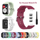Ремешок силиконовый для Huawei watch FIT, сменный спортивный мягкий браслет для мужчин и женщин