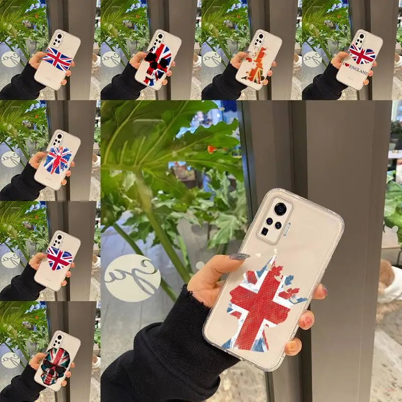 

British flag Phone Case Transparent For VIVO Y 97 93 85 81 75 73 71 70 69 67 66 55 53 50 52 51 30 20 19 11 S E Mobile bags
