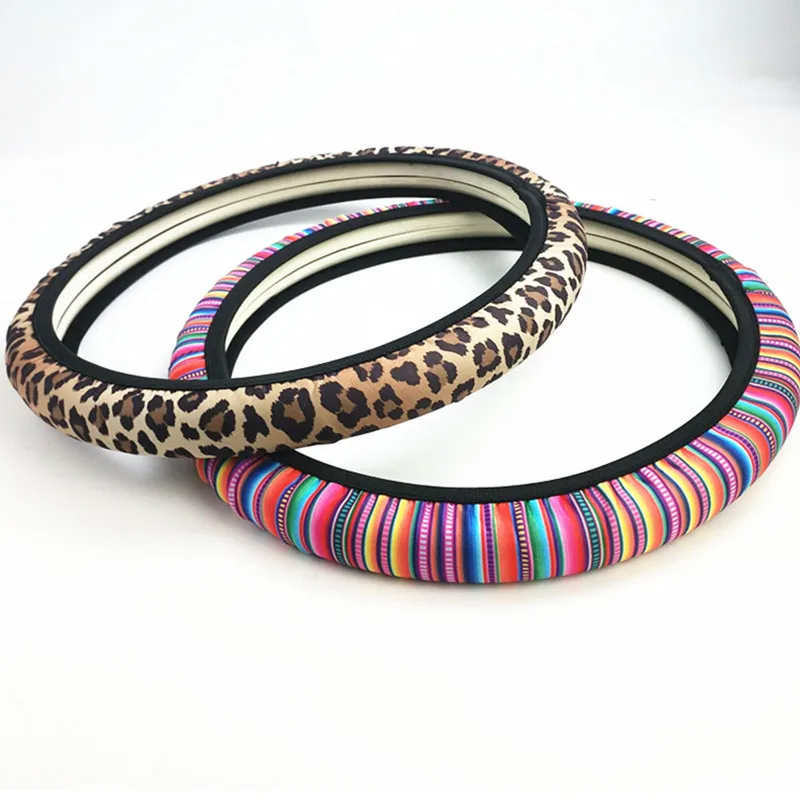 30pcs/lot new arrival neoprene sublimation steering wheel cover car custom print Wheel Steering Wraps sunflower cactus |