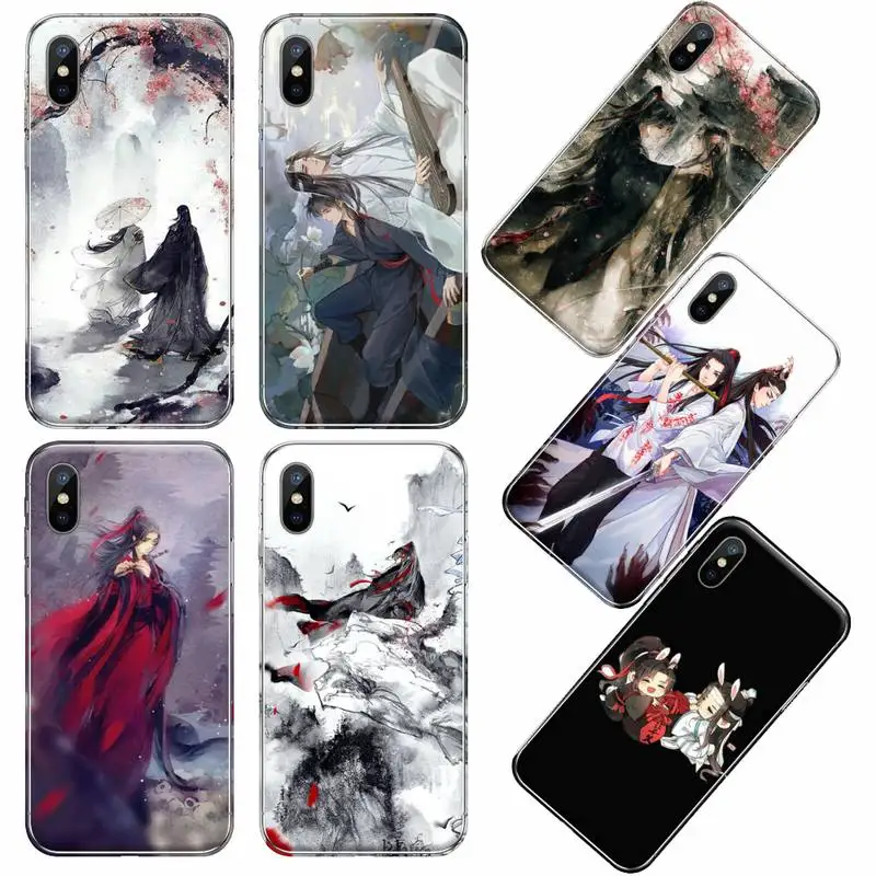 

mo dao zu shi anime Phone Case Transparent soft For iphone 12 11 13 7 8 6 s plus x xs xr pro max mini
