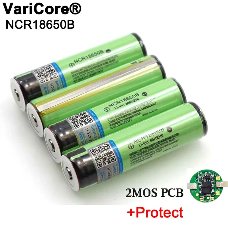 4 шт./лот Новый Защищенный 18650 NCR18650B 3400 мАч перезаряжаемый аккумулятор 3 7 в с