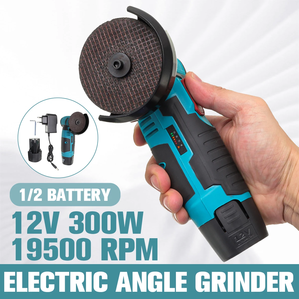 

Mini Cordless Angle Grinder Brushless Cutter 12V Small Polishing Machine Cutting Portable Polisher Power Tool Saw Blade Home DIY