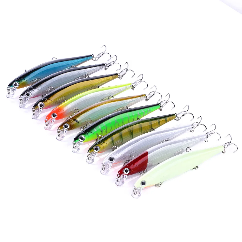 

10pc Jerkbaits Fishing lures Sinking Minnow lure 11cm 13g Hard Baits Good Action Wobblers artificial swimbait pesca tackle