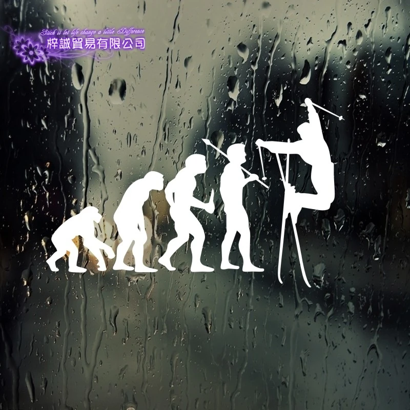 

Evolution Ski Sticker Decal Skiing Ice Sports Posters Vinyl Pegatina Wall Decals Decor Mural Car Skiing Decal