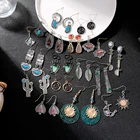 Женские винтажные серьги-подвески в богемном стиле, с Луной и звездами