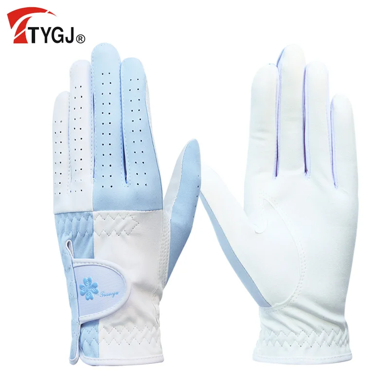 

TTYGJ Golf Gloves Women One Pair - Plain Both Hands Full Finger Gloves Outdoor Bike Breathable for Non Slip 장갑걸이 accesorios