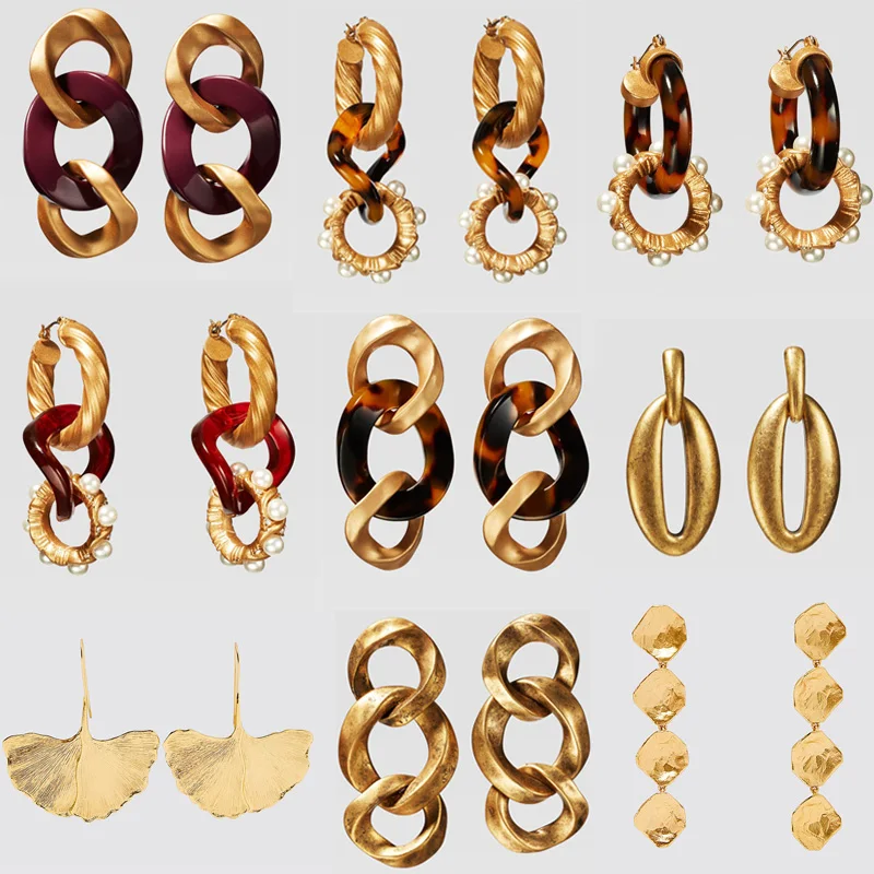 Женские винтажные серьги подвески FASHIONSNOOPS za длинные висячие в стиле бохо