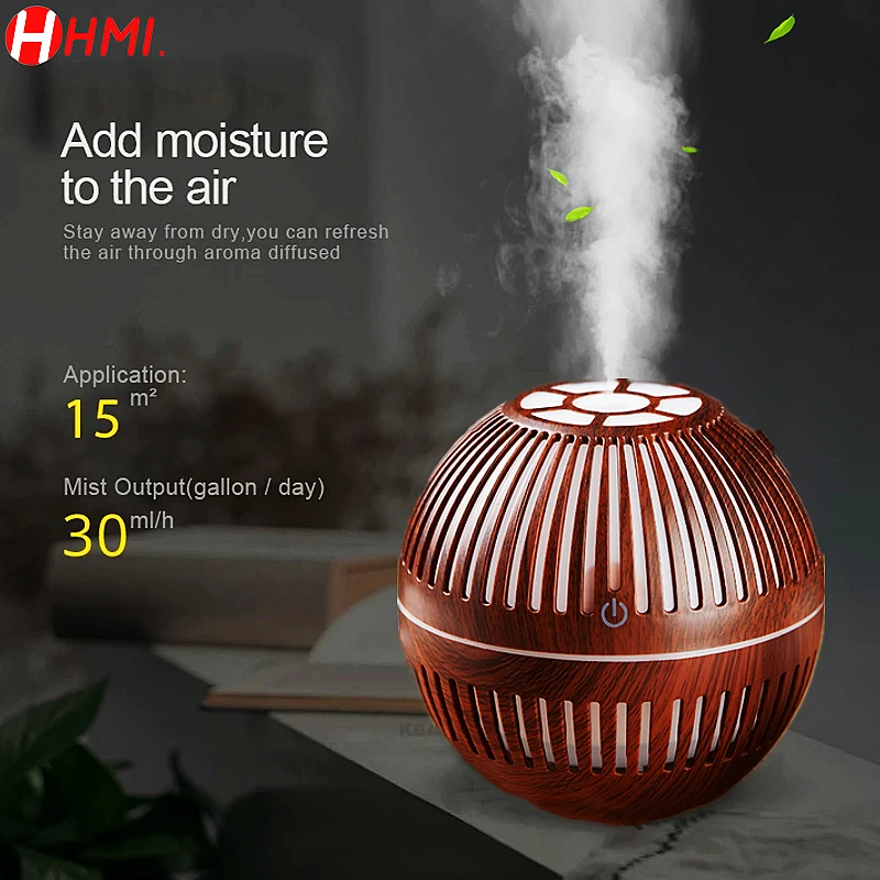 Mini USB Wood Grain Essential Oil Diffuser Ultrasonic Air Humidifier Household Aroma Diffuser Aromatherapy Mist Maker for Xiaomi
