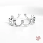 Кольцо женское из серебра 925 пробы с цирконом в виде короны