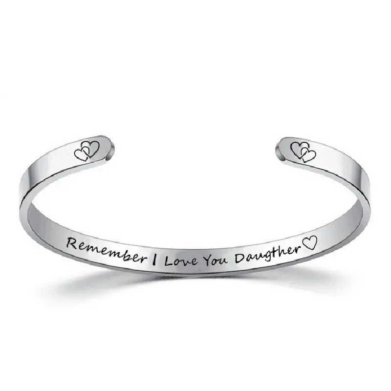 Поддержка пользовательских фаз титана стали семья браслет гравировка теплые