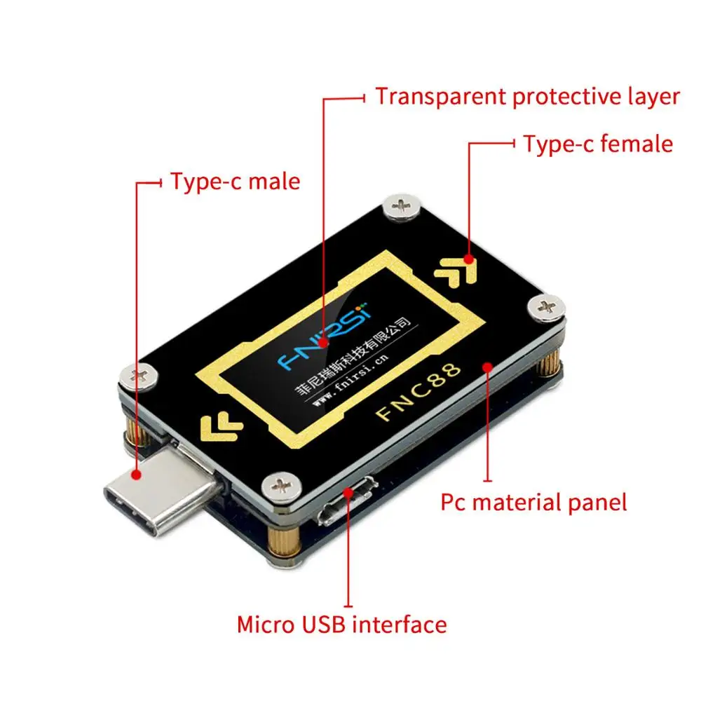 Мультиметр FNC88 PD с триггером и USB-C вольтметр амперметр 2-сторонний мультиметр для