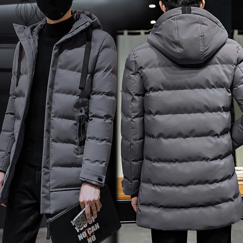Long Style Parka Men Winter Jacket Coat For Men Hooded Thick Cotton-Padded Jacket Mens Parka Coat Male Fashion Casual Coats 4XL