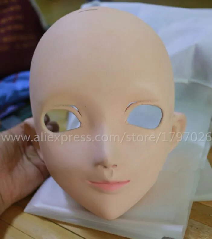 

Japanese Anime Kigurumi Masks Handemade Kigurumi Cartoon Cosplay Silicone Half Head Mask