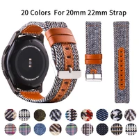 fabric leather watchband for samsung galaxy watch3 45mm 41mm strap for samsung watch 3 band bracelet 20mm 22mm belt accessories