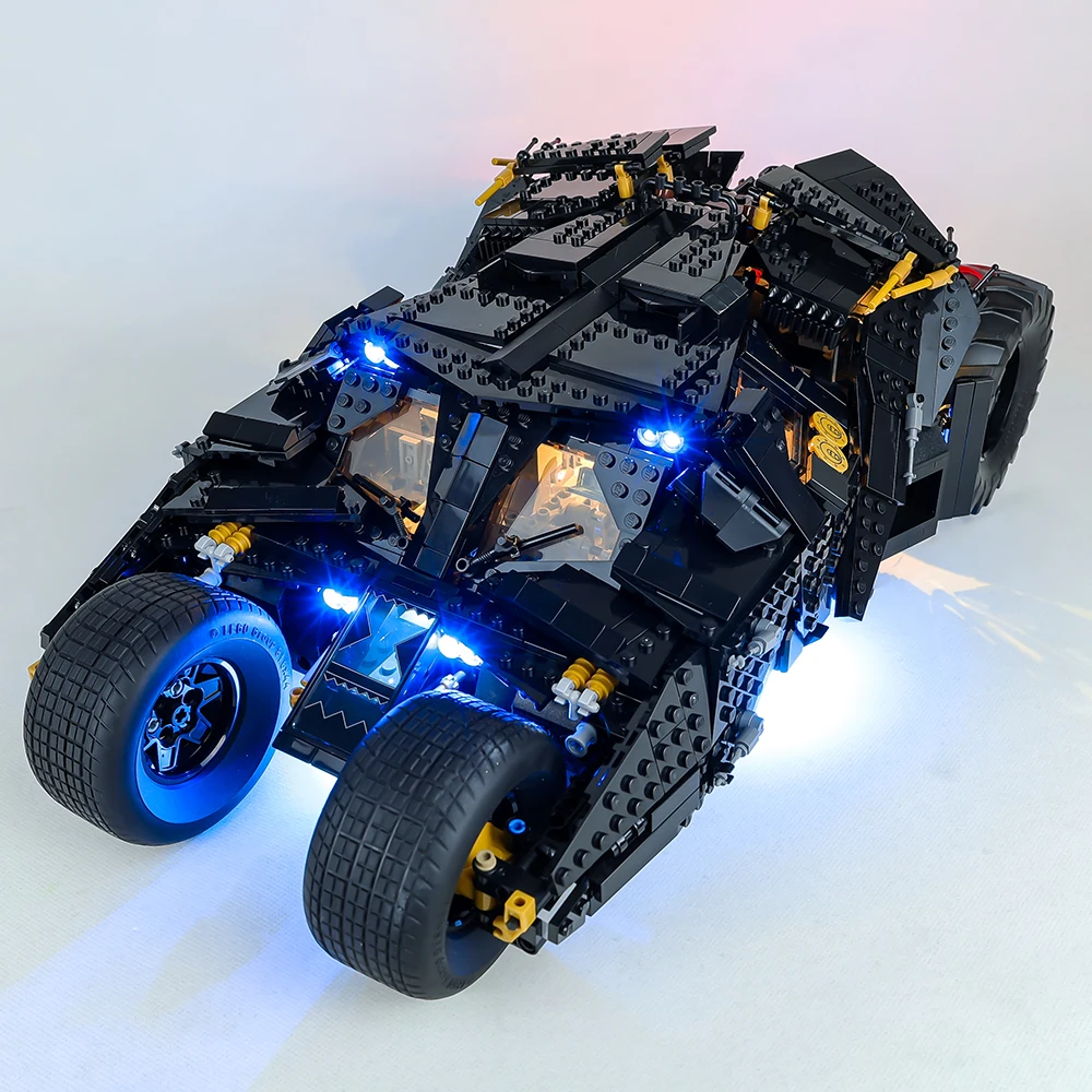 Набор со светодиодсветильник кой для Batmobile Tumbler 76240 автомобильные игрушки блоки