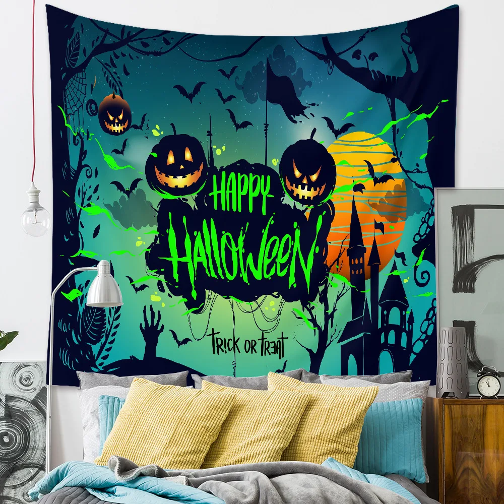 

Happy Halloween 3D Printing Tapestrying funny Rectangular Home Decor Wall Hanging Halloween Party wall hanging style-11