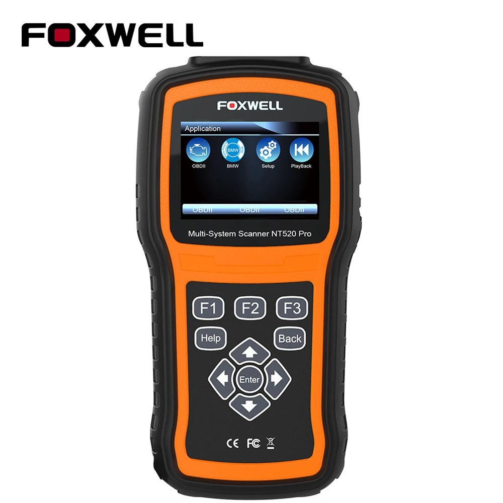 Foxwell NT520 PRO полная система OBD2 сканер ABS SRS SAS BMS DPF EPB сброс масла инжектор кодирования Авто OBD ODB 2 инструмент диагностики автомобиля