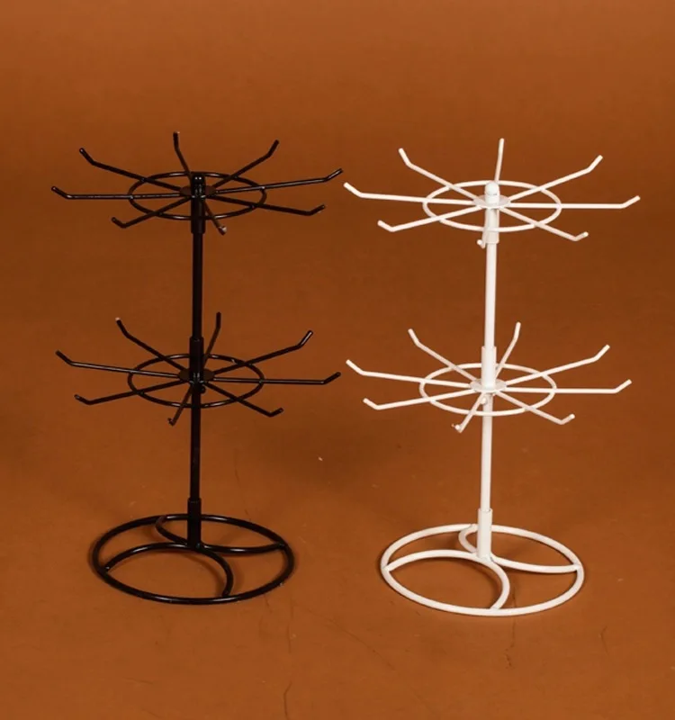 durable 2 tier rotary jewelry stand rack earrings necklace ring display organizer holder detachable rotating jewelry rack free global shipping