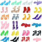 Случайный 22 пар в кукольном стиле; Туфли на высоком каблуке, обувь, Тапочки, 10 шт. кукла мини-платье Одежда для куклы Барби аксессуары для кукольного домика