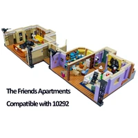 2021 moc the friends apartments model building blocks bricks toys kids gifts 10292 21319