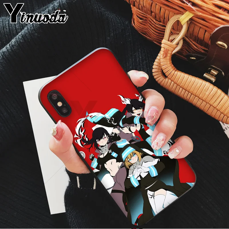 Фото Fire Force Newly Arrived Black Cell Phone Case for iphone 13 X XS MAX 6 6S 7 7plus 8 8Plus 5 5S XR 11 11pro Мобильные телефоны и Fire Force Newly Arrived Black Cell Phone Case for iphone 13 X XS MAX 6 6S 7 7plus 8 8Plus 5 5S XR 11 11pro Мобильные телефоны и