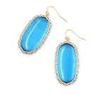 Женские серьги-подвески Cateye, большие овальные серьги-подвески с овальной окантовкой, украшенные камнями