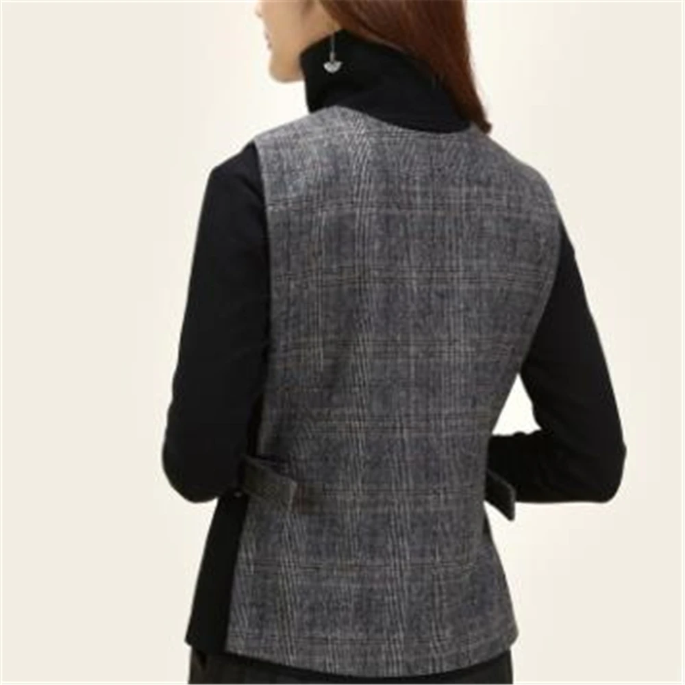 Женские весенние шерстяные жилеты размера плюс 70% женские осенние выше d женская