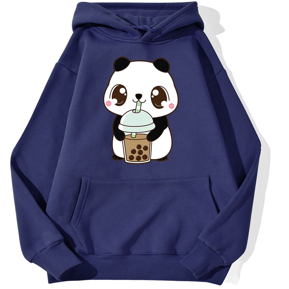 Толстовка с жемчугом и молоком панда каваи толстовка принтом женская теплая