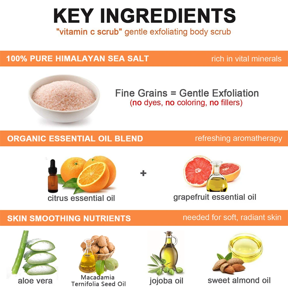 Грейпфрутовый скраб отшелушивающий отбеливающий увлажняющий удаляющий