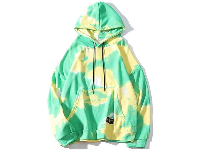 Aelfric Eden Tie dying толстовки мужские осень Харадзюку хип хоп цветной пуловер Повседневный хлопковый свитер с капюшоном уличная одежда
