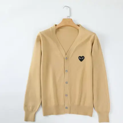 

Spring And Autumn New Wool Knitted Cardigan Women's Sweater Love Couple's Coat