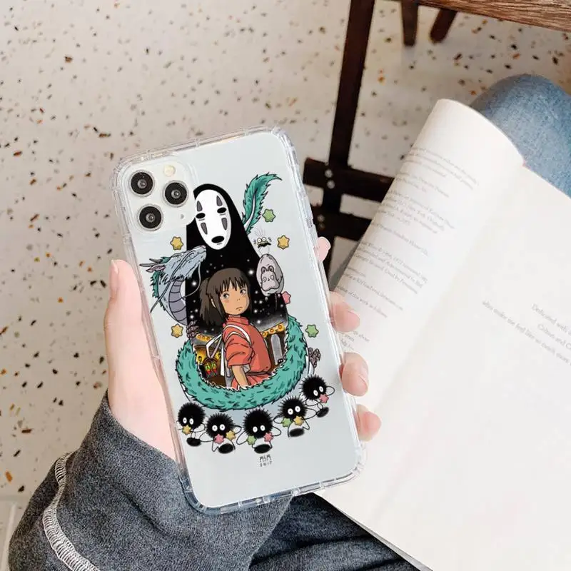

Totoro Spirited Away Ghibli Miyazaki Anime Phone Case Transparent soft For iphone 5c se 6 6s 7 8 11 12 plus mini x xs xr pro max