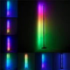 Современная угловая напольная лампа, светодиодный RGB скандинавский декор, красочный умный стоячий светильник для гостиной, спальни, Декор, ночник