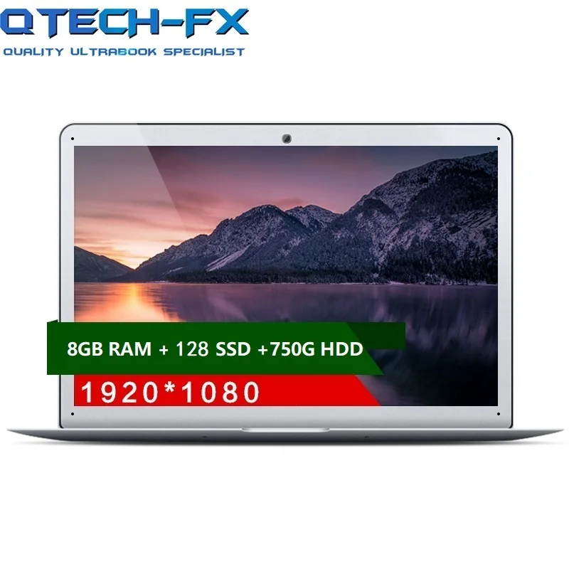 1" ноутбук 8 Гб ram SSD128GB+ 750G HDD ультрабук Windows 10 Intel офисный студенческий арабский AZERTY Немецкий Испанский Русский Клавиатура