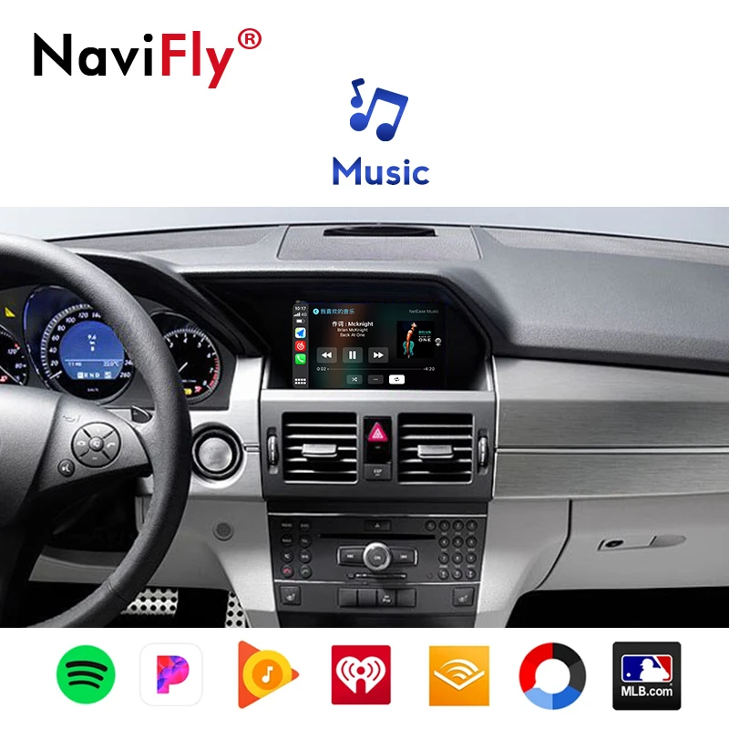 NaviFly беспроводной Carplay для Mercedes Benz GLK Class X204 двухдверный купе Android мультимедийный