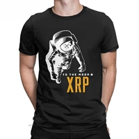 amazing ripple xrp moon t shirt men crew neck cotton graphic t shirts bitcoin crypto clothing party camisa streetwear