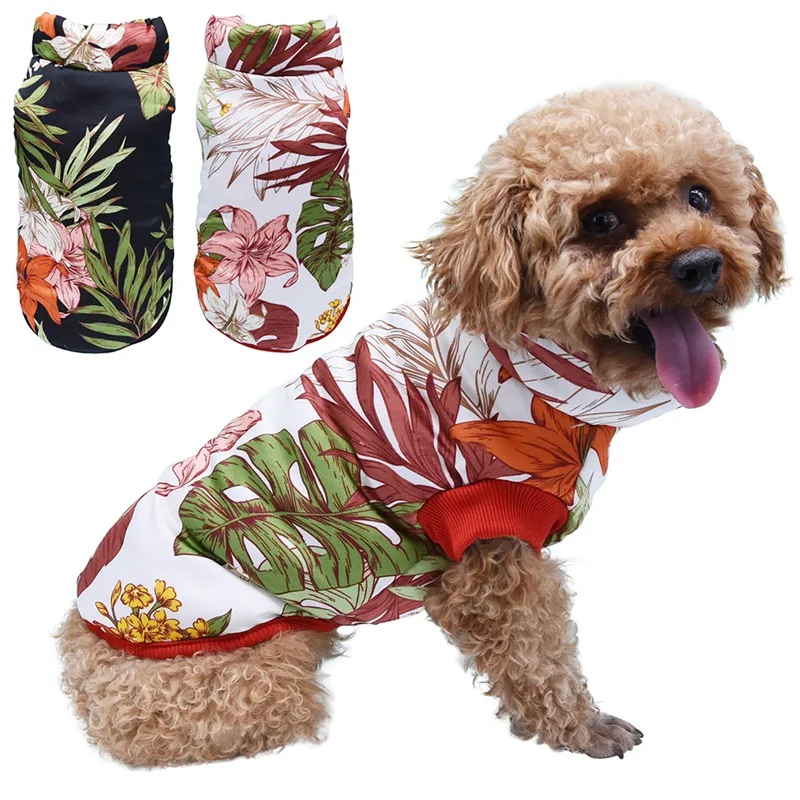Одежда с принтом в виде собак осенне зимнее пальто для растений цветочным одежда