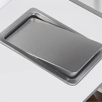 stainless steel garbage flap lid trash bin cover flush built in balance swing flap garbage lid for kitchen counter top b