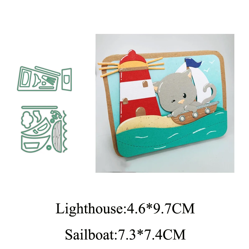 LLove CCraft Mermaid & sailboat новинка 2019 металлические режущие штампы для скрапбукинга