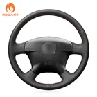 MEWANT черные чехлы рулевого колеса автомобиля из натуральной кожи для Honda Civic 2001 2002 2003 поток Одиссеи 2000-2004