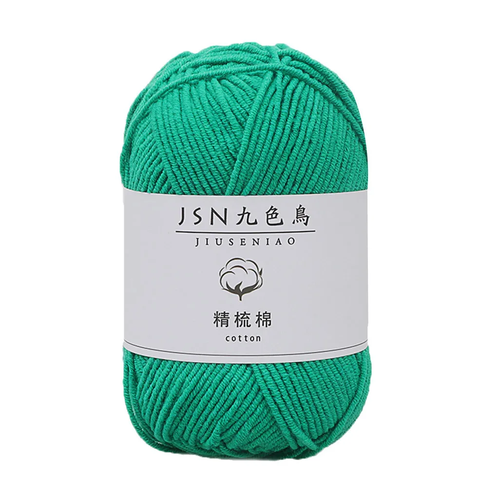 Детская молочная хлопковая пряжа для вязания крючком шерстяная Толстая теплая