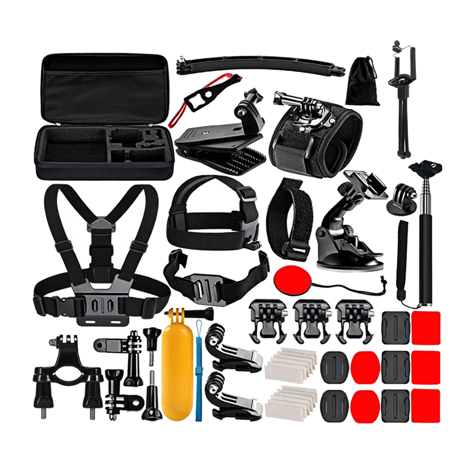 

50 in 1 Bundle Action Camera Accessory Kit for GoPro HERO9 8 Black 7 6 5 5 Session 4 Session 3+ 2 Action Cameras