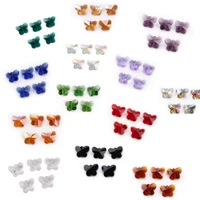 10pcs 14mm faceted glass crystal butterfly loose spacer beads jewelry making diy