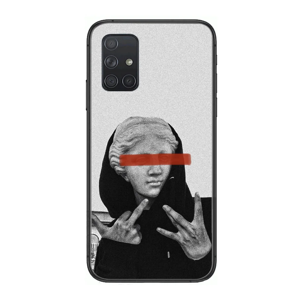 

The power of Amoney anti-drop phone Matte case Phone Case Hull For Samsung Galaxy A 50 51 20 71 70 40 30 10 E 4G 5G S Black She