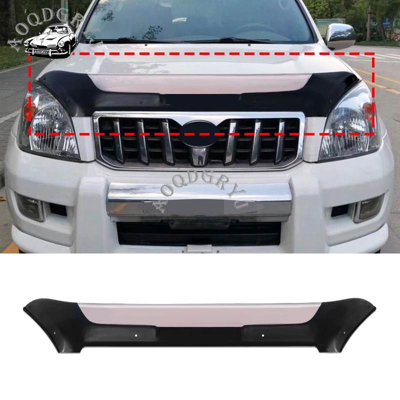 Передняя акриловая защитная накладка для капота молдинговая Накладка Toyota Prado 2003