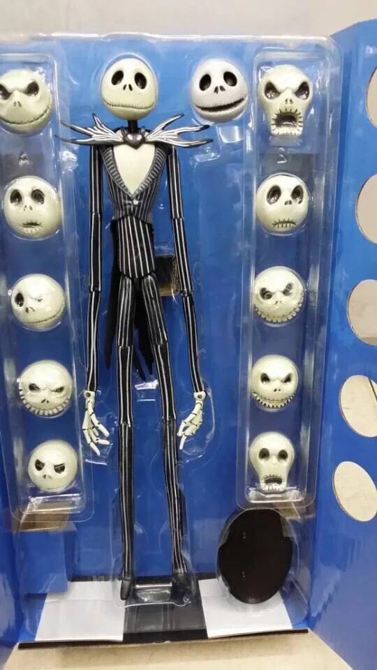 

The Nightmare Before Christmas Jack Skellington Action Figure 12 Skull Heads Toys 35cm Gift Collection with Box Anime Figure