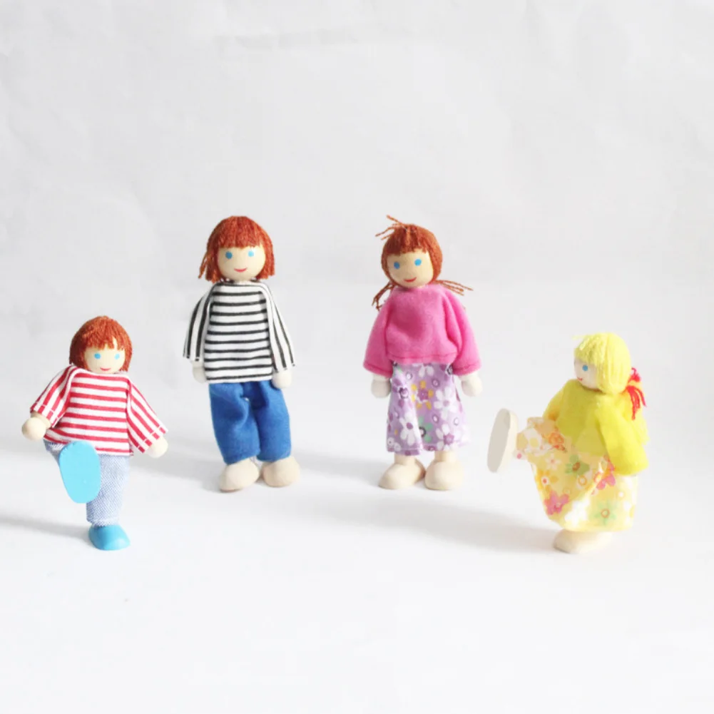 Миниатюрный деревянный Семейные люди в этой одежде отличная фигурка кукол