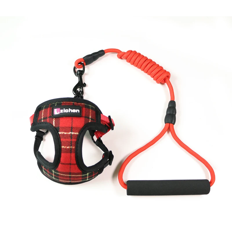 Шлейка для собак Zichen нейлоновый поводок из денима удобная с регулируемой пеной 3